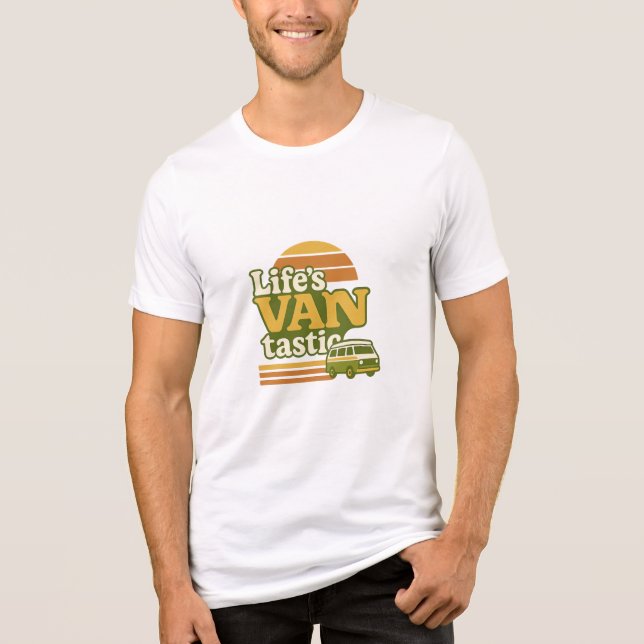 Life's VANtastic Retro 70s Van Graphic T Shirt (Framsida)