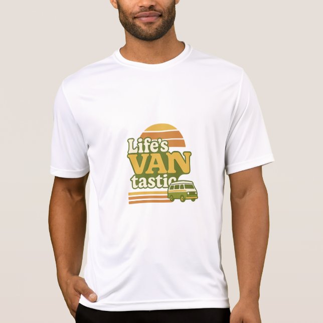 Life's VANtastic Retro 70s Van Graphic T Shirt (Framsida)