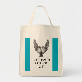 "Lift Each Other Up" Birds. Tote Bag Tygkasse