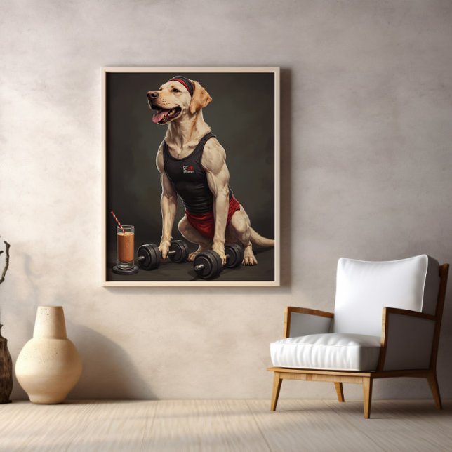 Lift, Fetch, Repeat: Gym Bro Goals Poster (Skapare uppladdad)