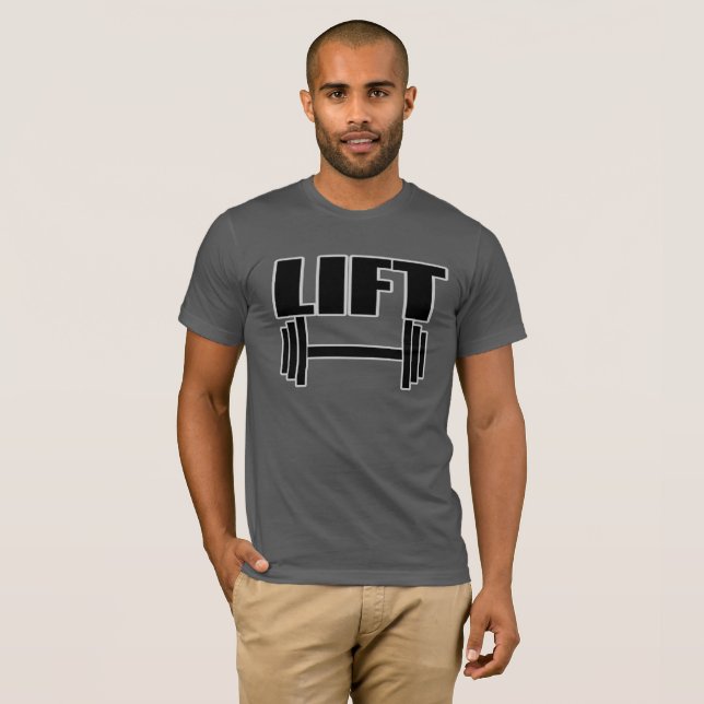 LIFT GYM Tyngdlyftning Tee (Hel framsida)