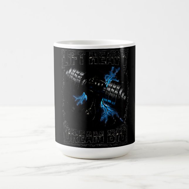 Lift Heavy Dream Big – Powerlifting Vision Kaffemugg (Center)