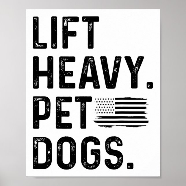 Lift Heavy Pet Dogs Weightlifting Bodybuilding Fit Poster (Framsidan)