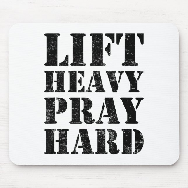 Lift Heavy Pray Hard Gym Christian Quote  Musmatta (Framsidan)