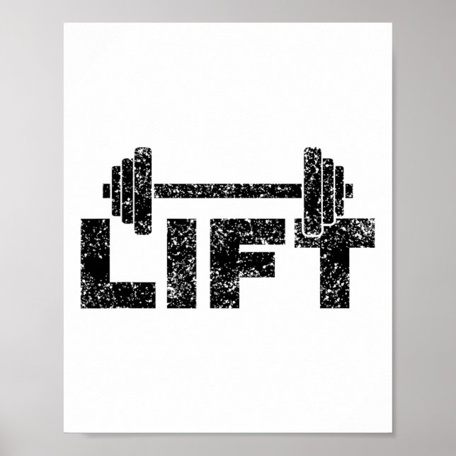Lift Workout Lifting Weightlifting Gym 1  Poster (Framsidan)