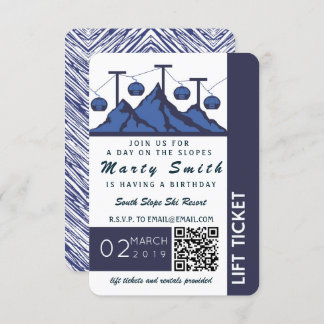 Liftsedel Skidinvitation Inbjudningar