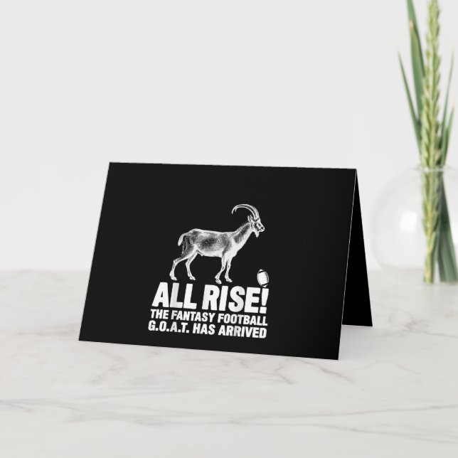 Lig Mästare Fantasy Football Goat Present Kort (Framsida)