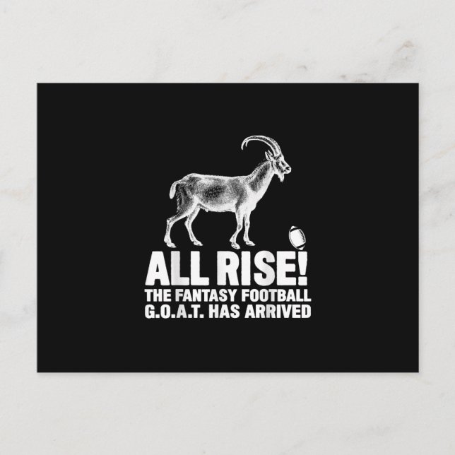 Ligamästare Fantasy Football Get Present Inbjudan Vykort (Framsida)