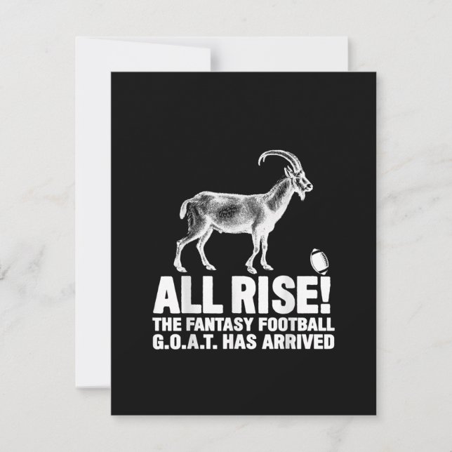 Ligamästare Fantasy Football Goat Present Inbjudningar (Framsida)