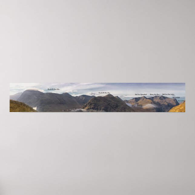 Ligcape Glencoe Mountain Panorama Poster (Framsidan)