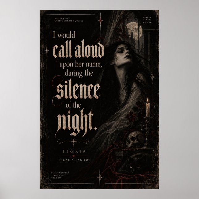 Ligeia – Edgar Allan Poe Poster (Framsidan)