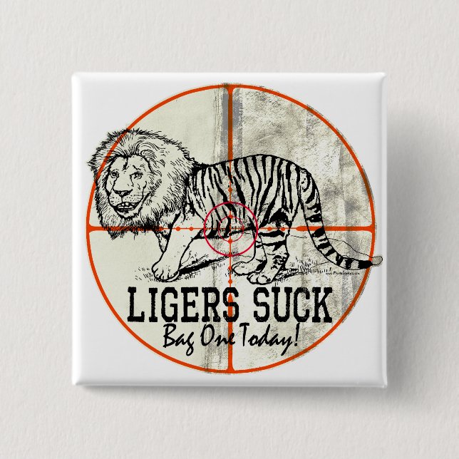 Liger jägare vid Mudge studior Knapp (Framsida)