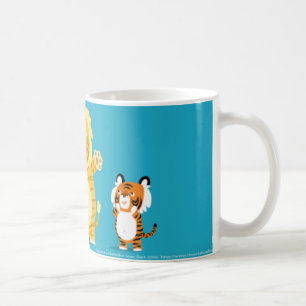 Liger och hans stolt föräldermugg kaffemugg
