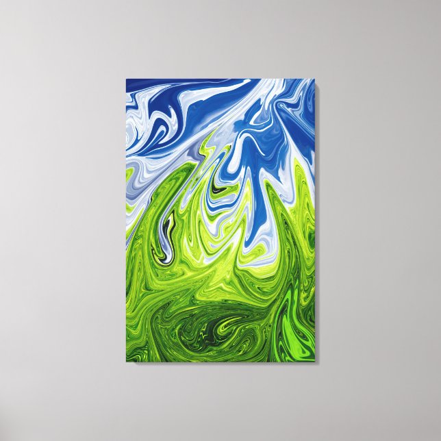 Liggande Abstrakt Art | Bästa moderna konst Canvastryck (Framsida)