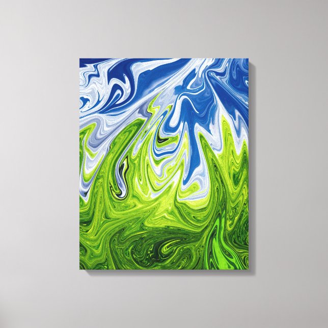 Liggande Abstrakt Art | Bästa moderna konst Canvastryck (Framsida)