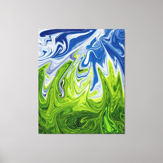 Liggande Abstrakt Art | Bästa moderna konst Canvastryck (Framsida)