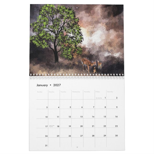 Liggande artikel 2025 kalender (Jan 2027)