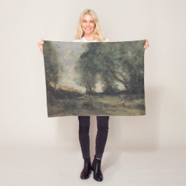 Liggande (av Camille Corot) Fleecefilt