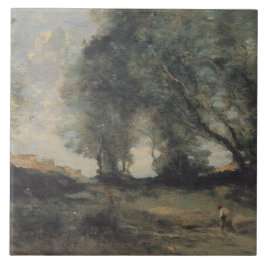 Liggande (av Camille Corot) Kakelplatta