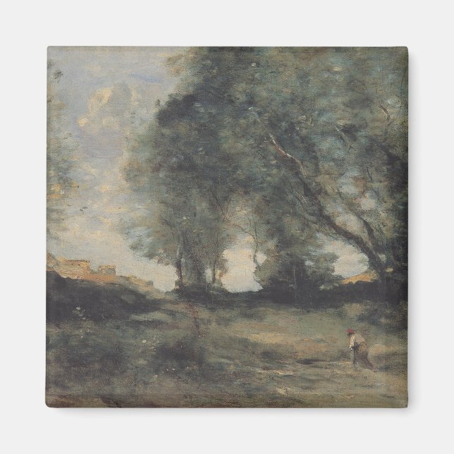 Liggande (av Camille Corot) Magnet (Framsidan)