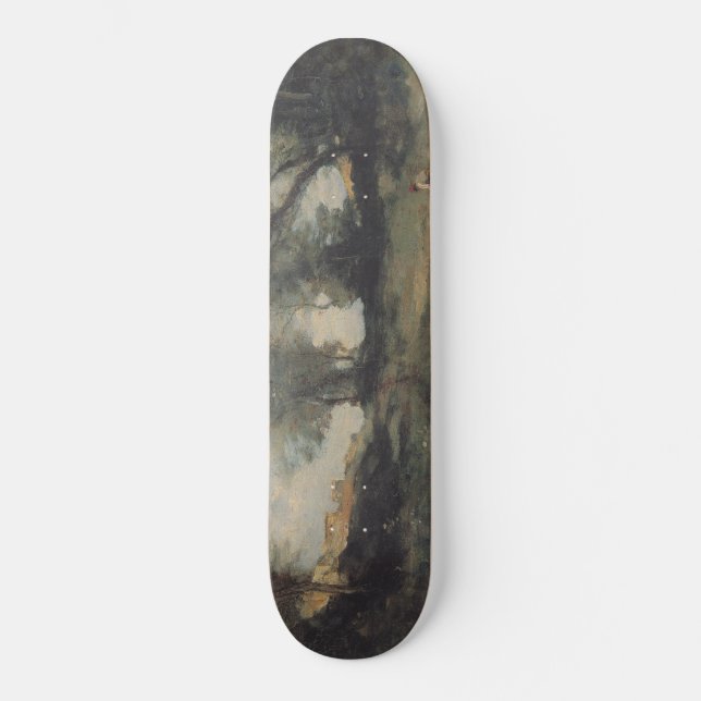 Liggande (av Camille Corot) Mini Skateboard Bräda 18,5 Cm (Framsida)