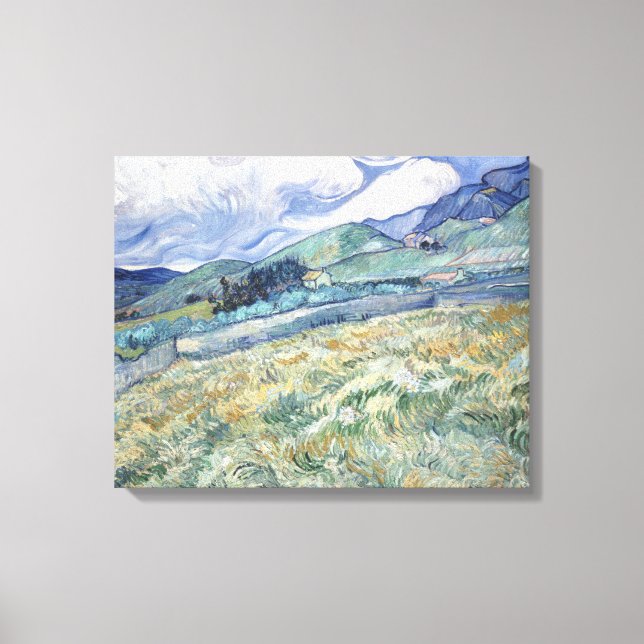 Liggande bakom Saint-Paul Vincent van Gogh Canvastryck (Framsida)