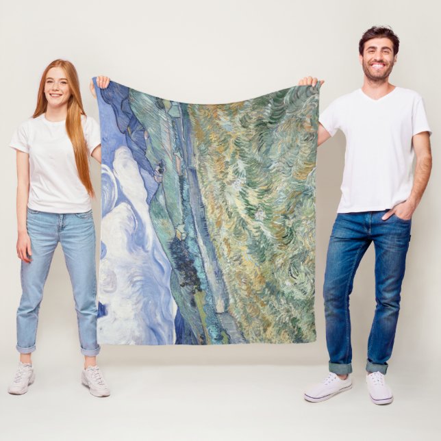 Liggande bakom Saint-Paul Vincent van Gogh Fleecefilt (På plats)