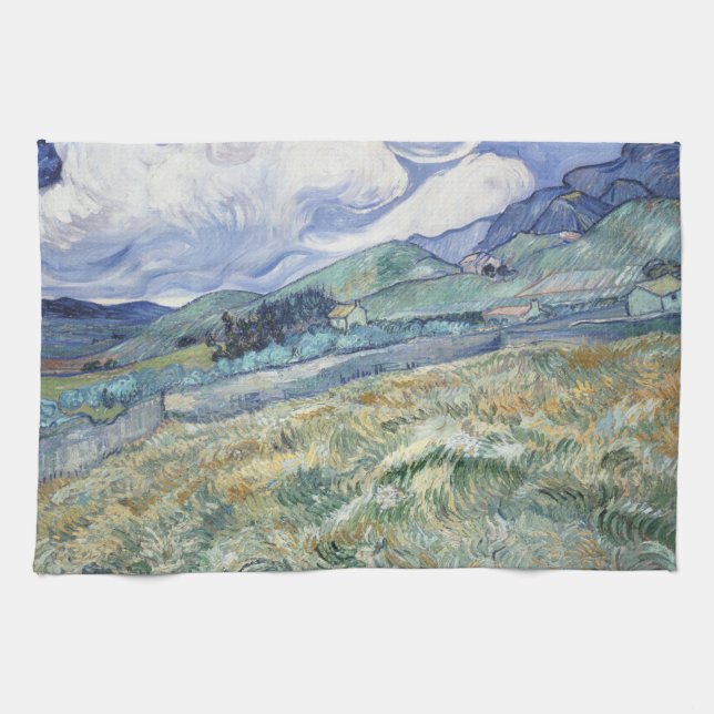Liggande bakom Saint-Paul Vincent van Gogh Kökshandduk (Horisontell)