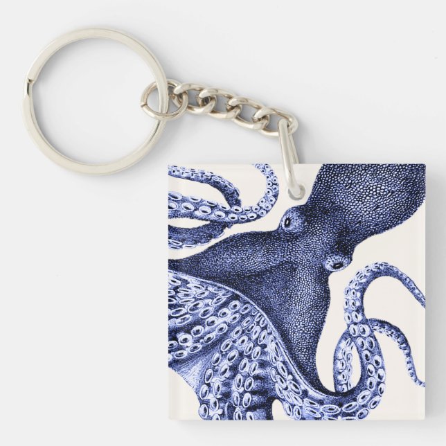 Liggande blå oktopus (Framsidan)