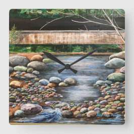 Liggande brook Art Fyrkantig Klocka