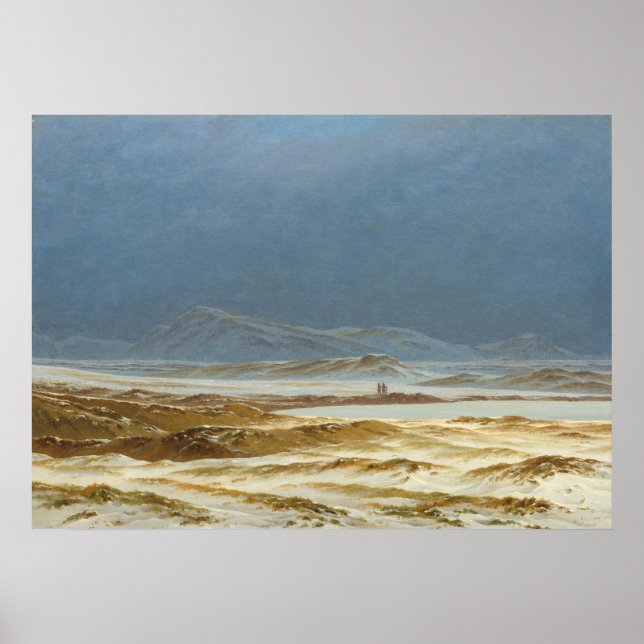 Liggande - Caspar David Friedrich Fine Art Poster (Framsidan)