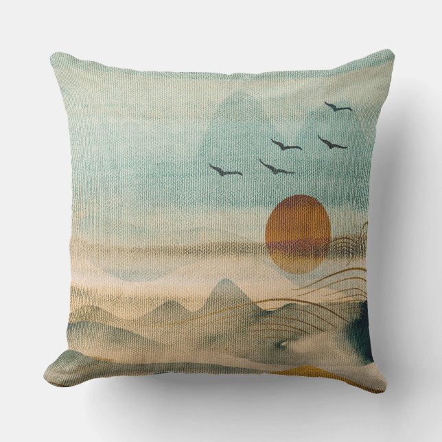 liggande Fabric Struktur Pillow Kudde (Framsida)