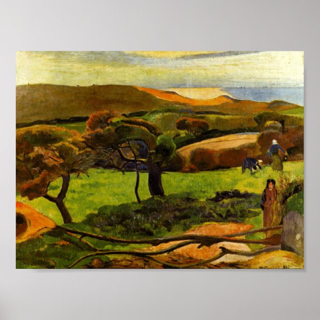 Liggande från Bretagne av Paul Gauguin Poster (Framsidan)