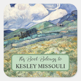 Liggande från Saint-Rémy av Vincent Van Gogh Fyrkantigt Klistermärke