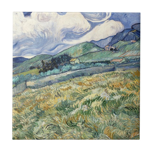 Liggande från Saint-Rémy av Vincent Van Gogh Kakelplatta (Framsidan)