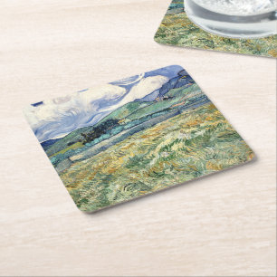 Liggande från Saint-Rémy av Vincent Van Gogh Underlägg Papper Kvadrat