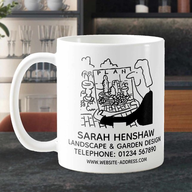 Liggande Garden Design eller Garden Designer Kaffemugg (Skapare uppladdad)