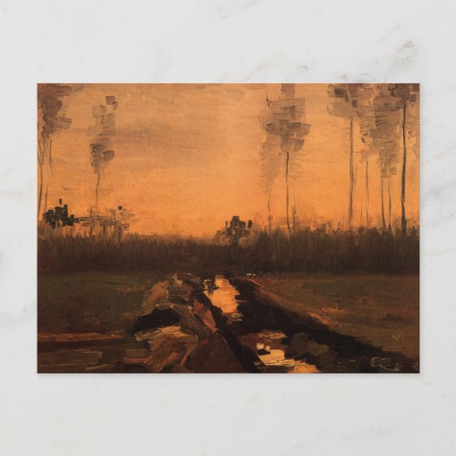 Liggande i Dusk av Vincent van Gogh Vykort (Framsida)