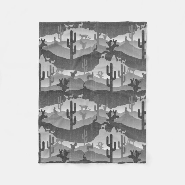 Liggande i sydvästra öknen fleecefilt (Framsidan)