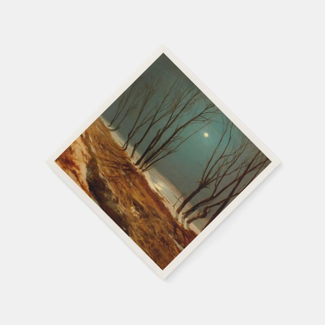 Liggande i vinter vid Moonlight av Carl Blechen Pappersservett (Hörn)