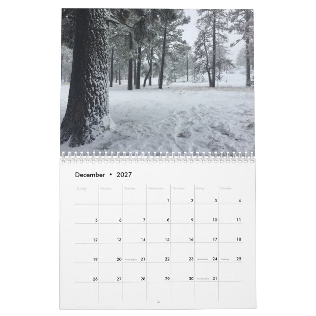 Liggande Kalender (Dec 2027)