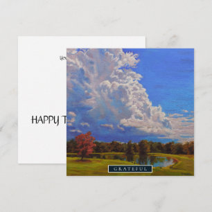 Liggande konst med vackra Blå himmel Julkort