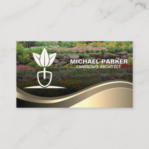 Liggande Logotyp Garden Background Visitkort
