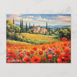 Liggande målning söderut Frankrike | Resekonst Vykort