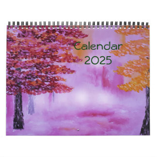 Liggande målningar och fotografi 2025-kalender kalender