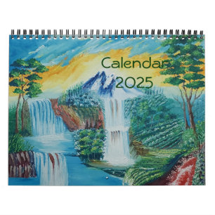 Liggande målningar och fotografi 2025-kalender kalender