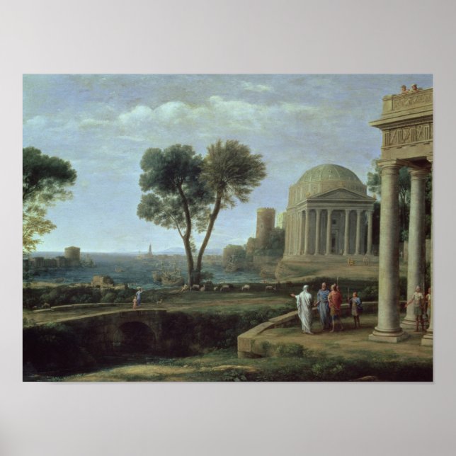 Liggande med Aeneas i Delos, 1672 Poster (Framsidan)