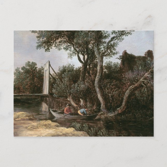 Liggande med bro, c.1628 vykort (Framsida)