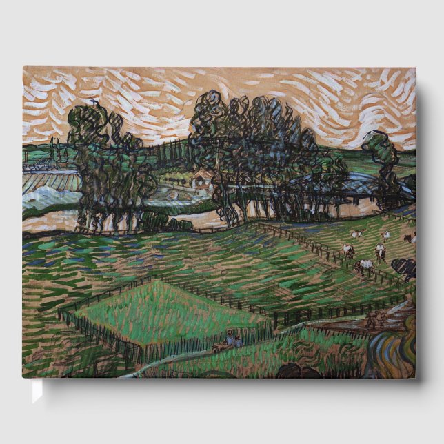 Liggande med bro över Oise (van Gogh) Gästböcker (Framsida)