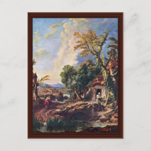 Liggande med broder Lucas av François Boucher Vykort